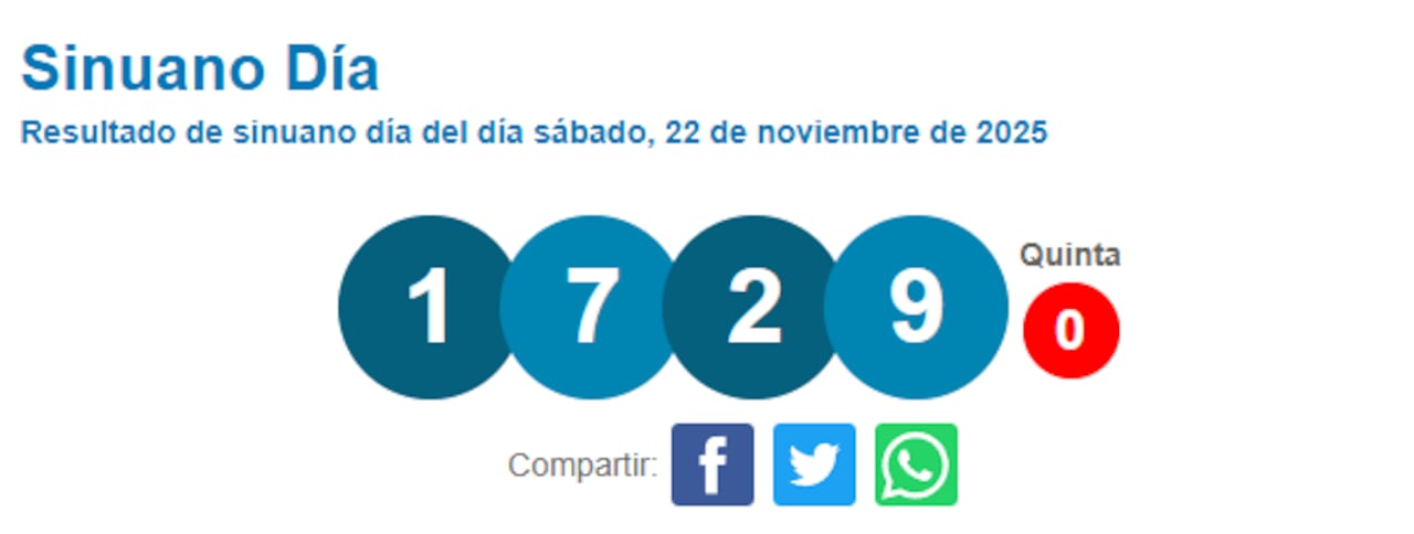 El sorteo del Sinuano Día, realizado a primera hora de la tarde.