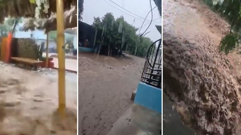 Las fuertes lluvias de este sábado provocaron inundaciones en diferentes sectores de Santa Marta, donde varias calles quedaron cubiertas por el agua.