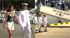 Antonella Petro, hija del presidente Gustavo Petro en evento de la Armada Nacional.