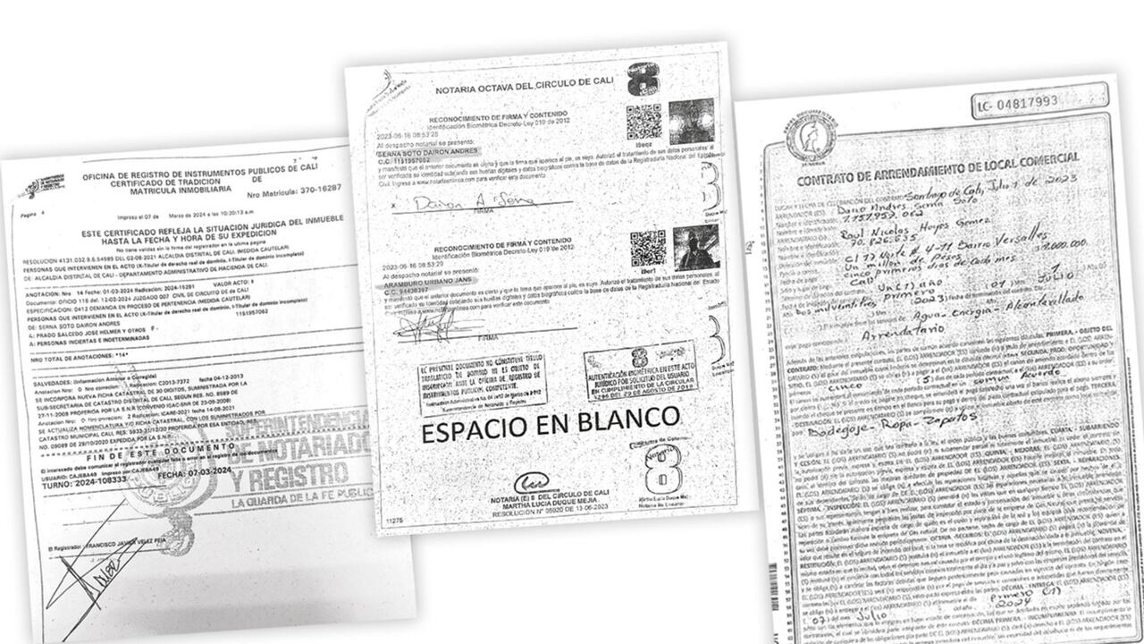 Además de la supuesta compraventa firmada en la Notaría 8 de Cali,  los supuestos poseedores aseguran que tuvieron una bodega mediante contrato, pero los vecinos de la casa consultados aseguraron que no ha existido bodega ahí nunca.
