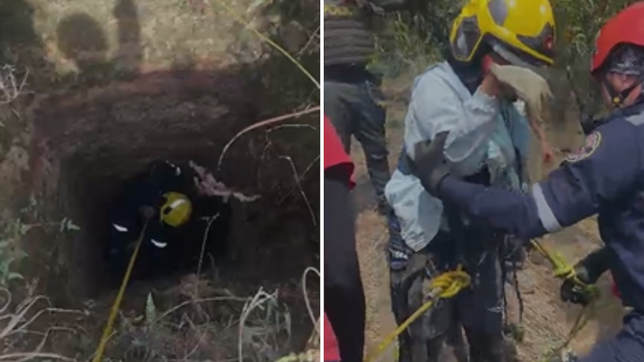 La mujer fue rescatada por el Cuerpo de Bomberos Voluntarios de Cali.