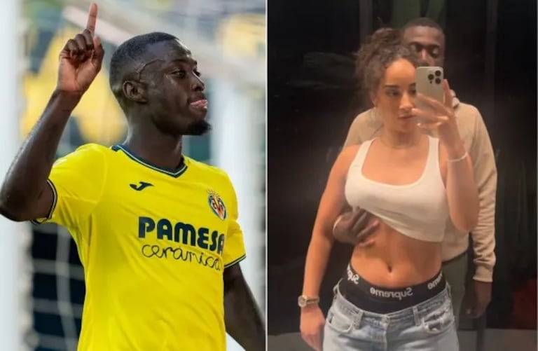 Nicolás Pepé y Teanna Trump