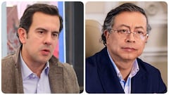 El ministro del Interior, Rodrigo Lara, y el expresidente Gustavo Petro.