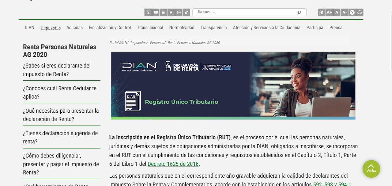 Para obtener o gestionar un NIT individual, los ciudadanos deben tramitar previamente el Registro Único Tributario (RUT).