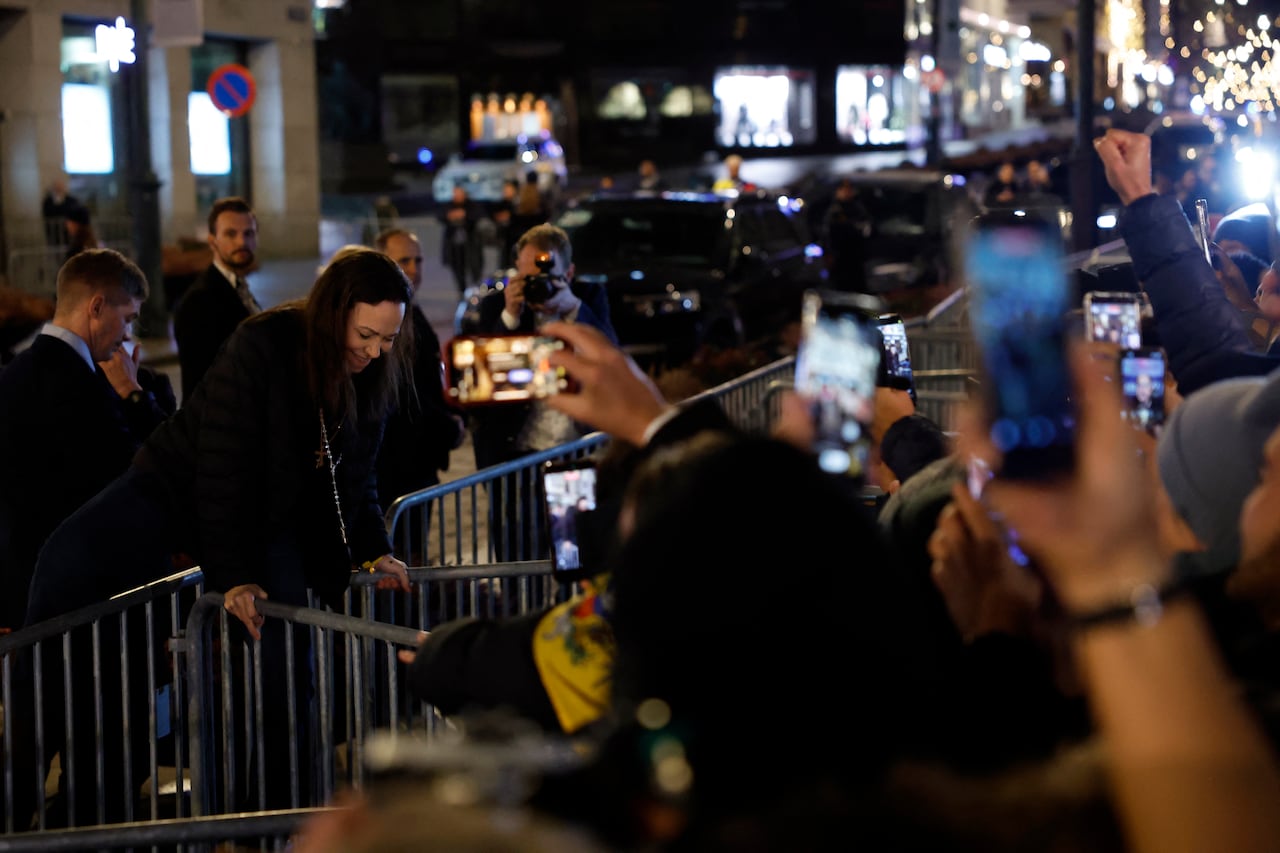 María Corina Machado llega a Oslo