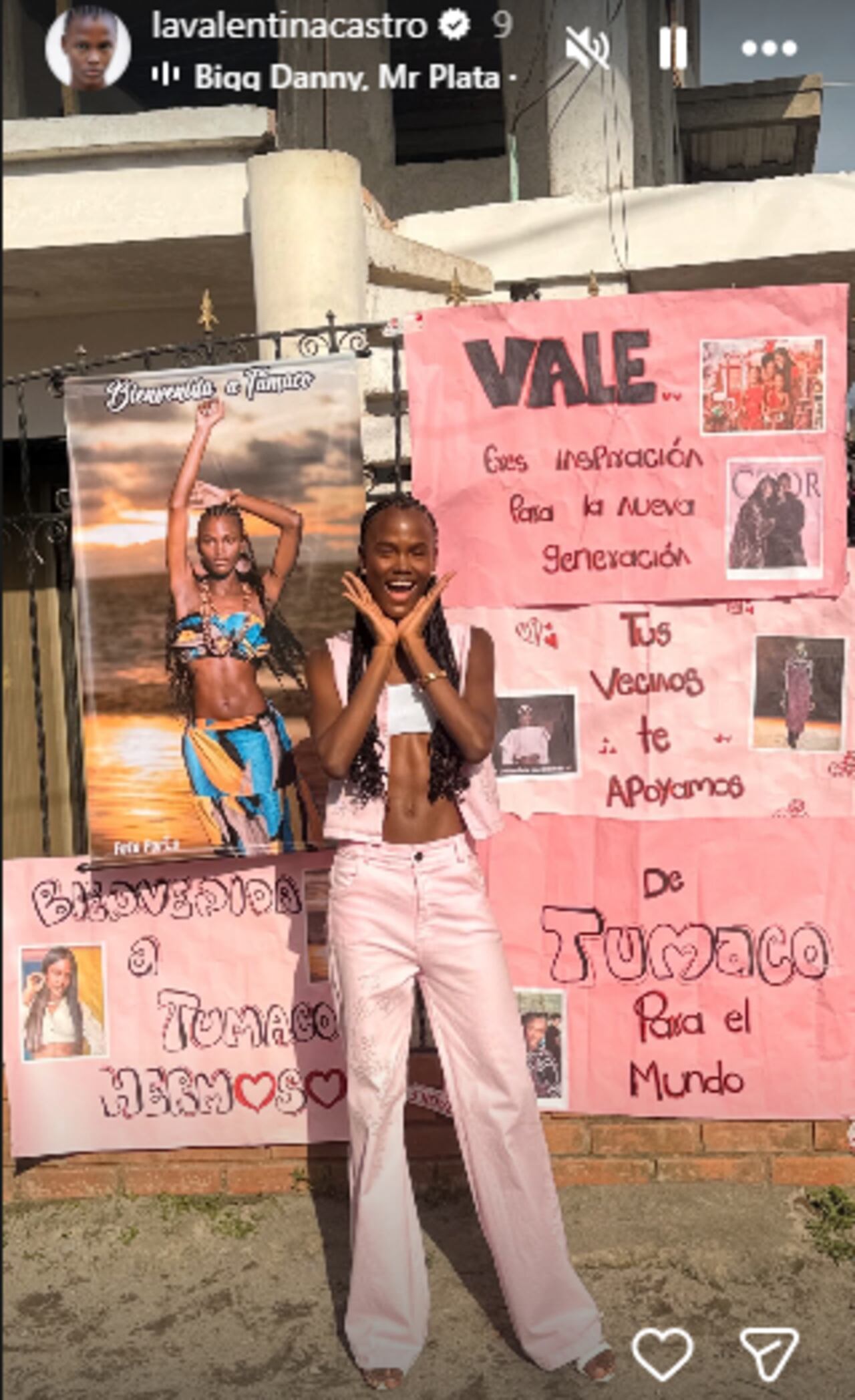 Valentina Castro fue recibida en Tumaco.