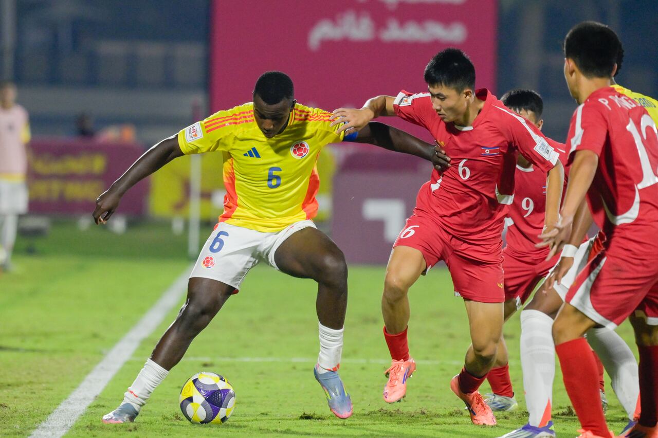 Imagen del partido entre Colombia y Corea del Norte por el Mundial Sub-17.