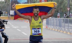 Eider Arévalo tras conseguir la medalla de plata en la media maratón marcha masculina en los Juegos Centroamericanos y del Caribe 2026.