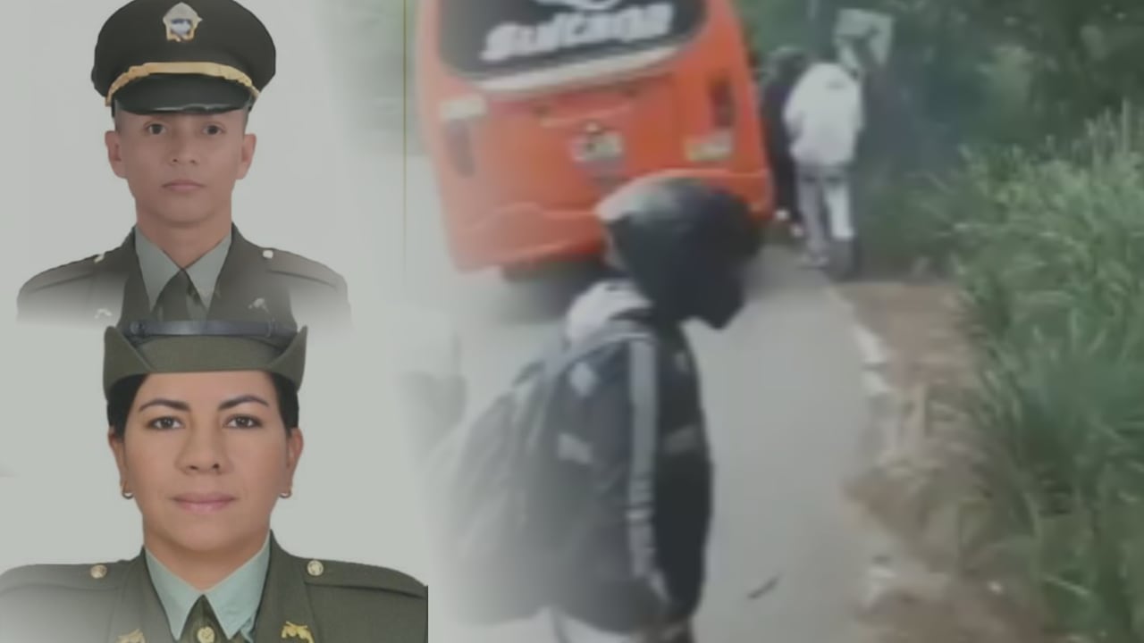 Policías fallecidos en el accidente.