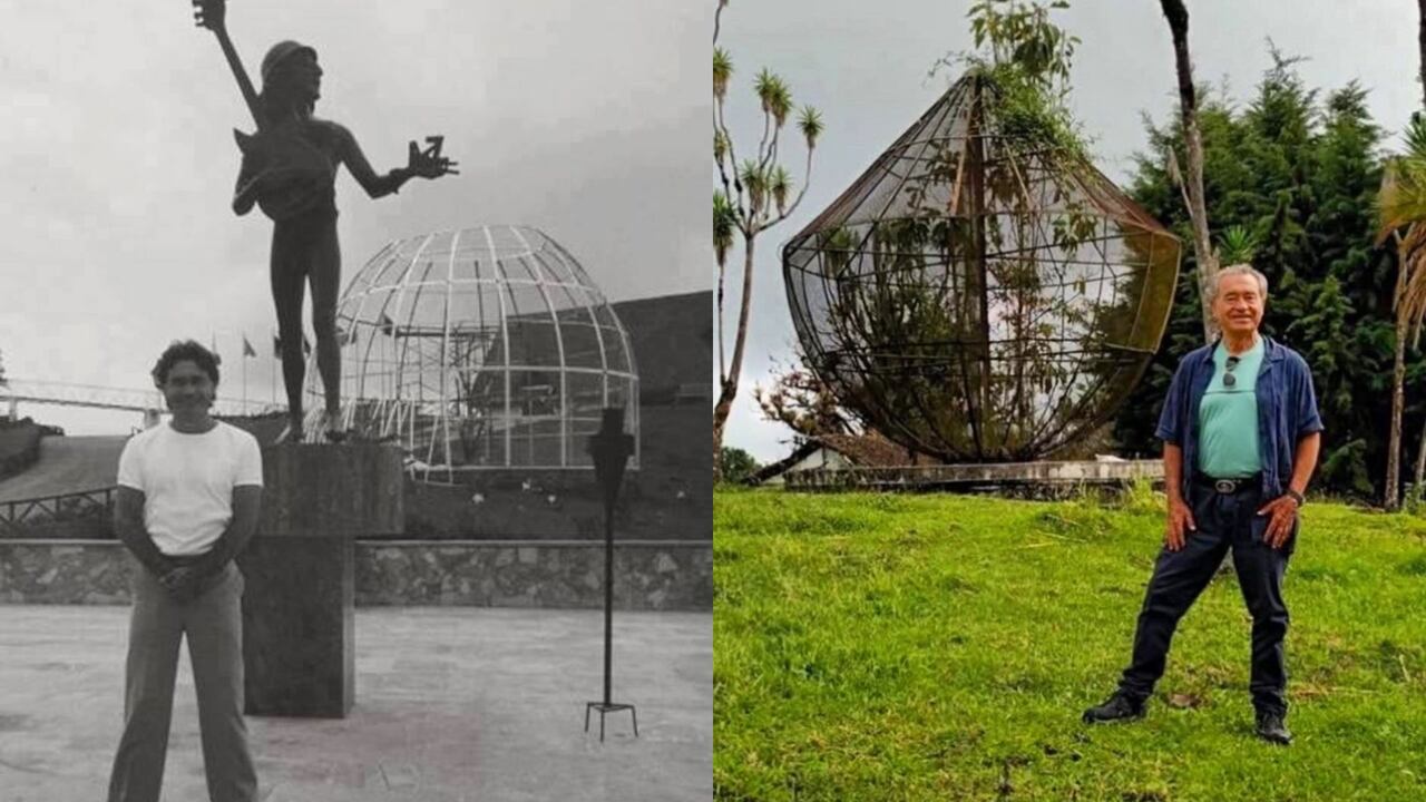 El exnarcotraficante posó nuevamente en la que fue su finca.