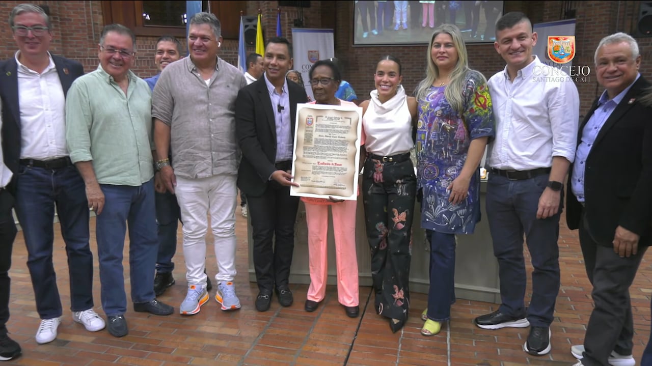 María Antonia Cuero, de 124 años, fue condecorada por el Concejo de Cali.