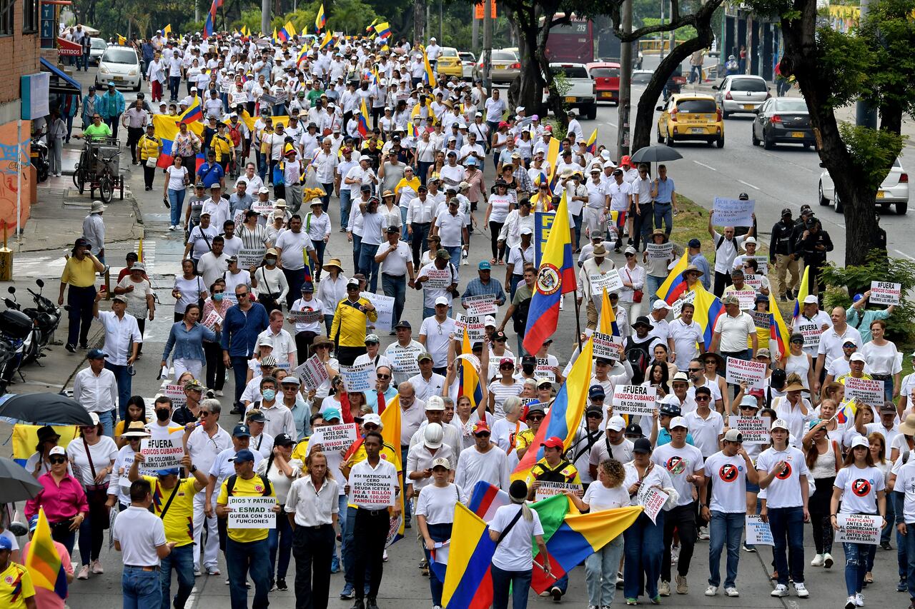 MARCHAS DE OPOSICIÓN EN CALI A GOBIERNO PETRO Y A LA REFORMA A LA SALUD