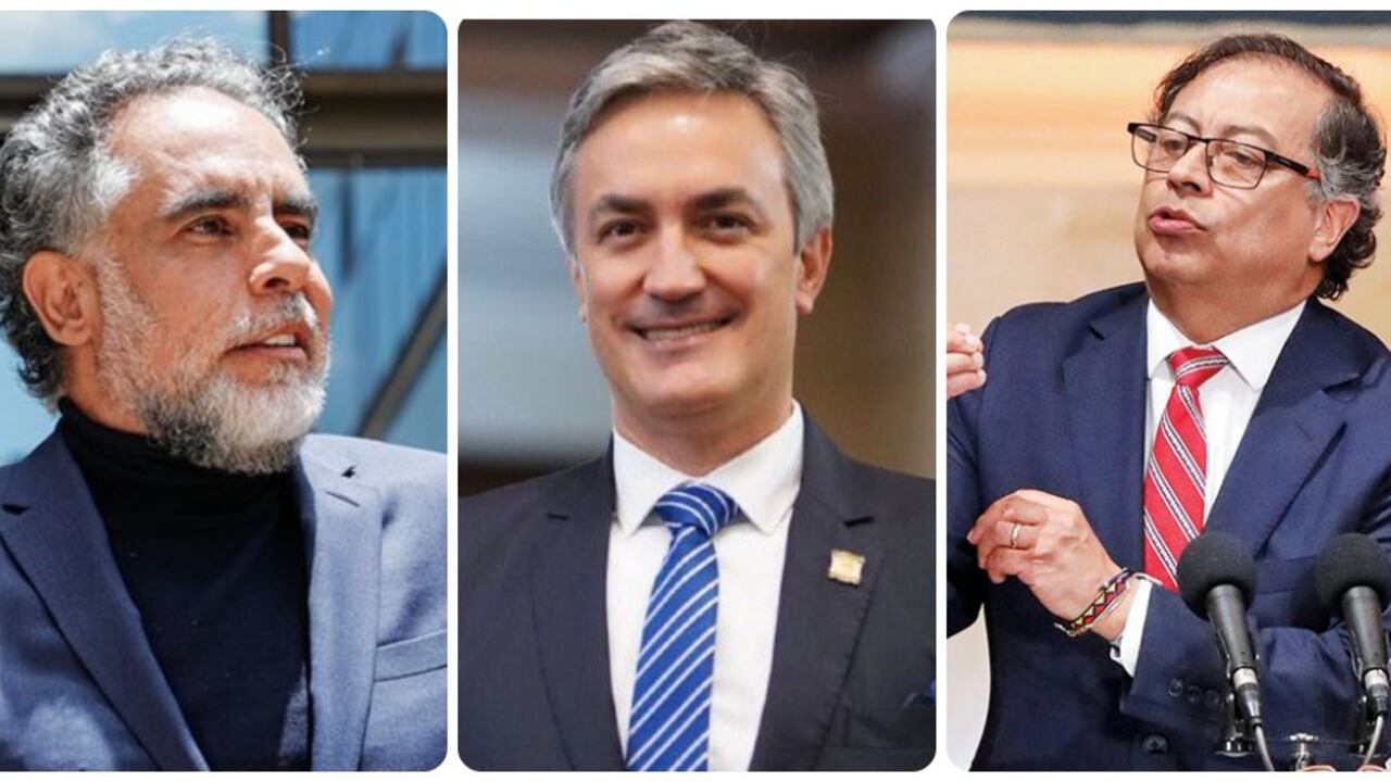 Armando Benedetti, Christian Garcés y Gustavo Petro.