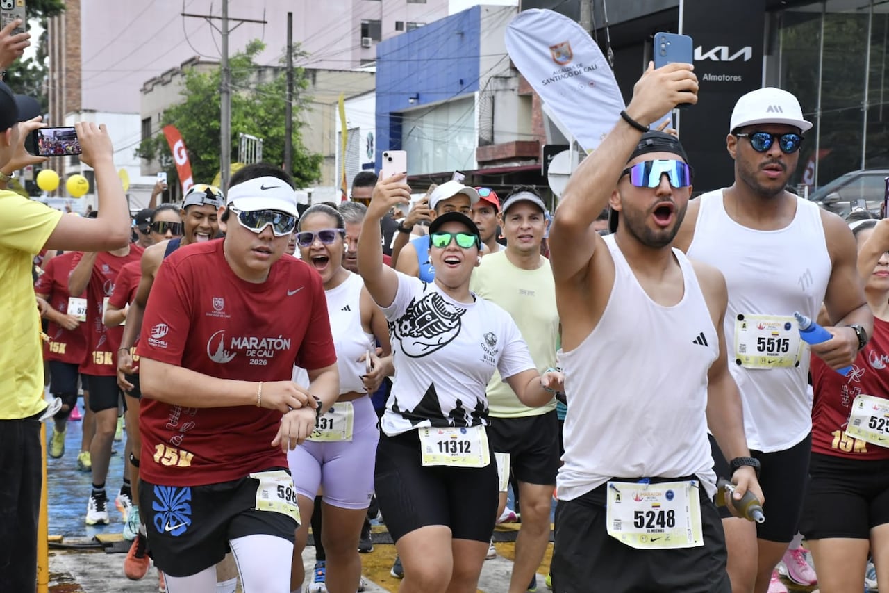 Salida de la carrera 15K de la Maratón de Cali 2026