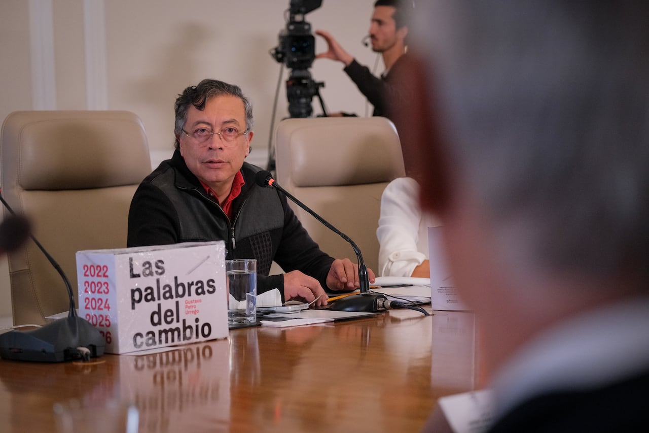 El presidente, Gustavo Petro, el 16 de junio de 2026 en la Casa de Nariño, en Bogotá