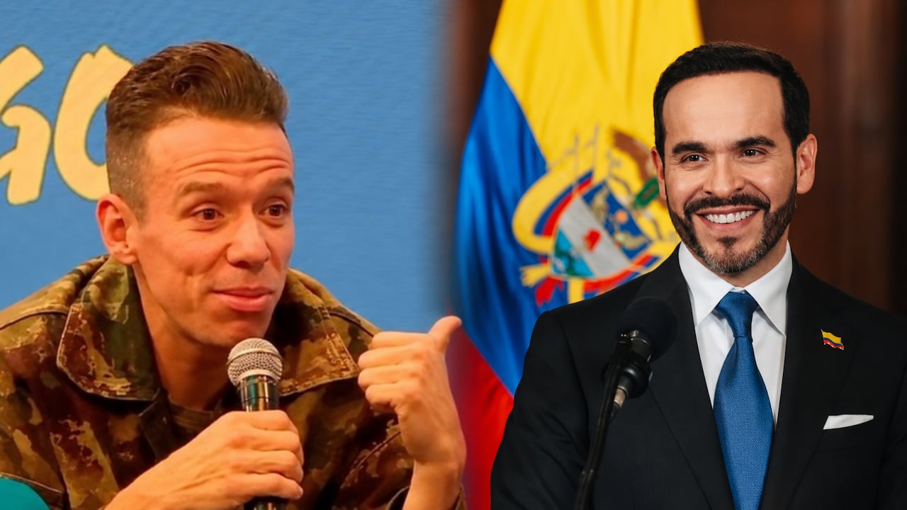 El exciclista Rigoberto Urán y el presidente Abelardo De La Espriella.