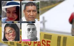 Estas son las víctimas de esta masacre, registrada en pleno casco urbano del municipio de Corinto, Cauca.