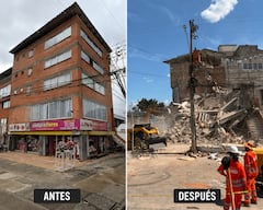Así lucía la floristería Compra Flores antes del sismo del 10 de agosto. El establecimiento funcionaba en el primer piso del edificio ubicado en la Calle 9 #38-06, en el sur de Cali, donde Jhonatan Stiven Ulchur había construido su negocio.