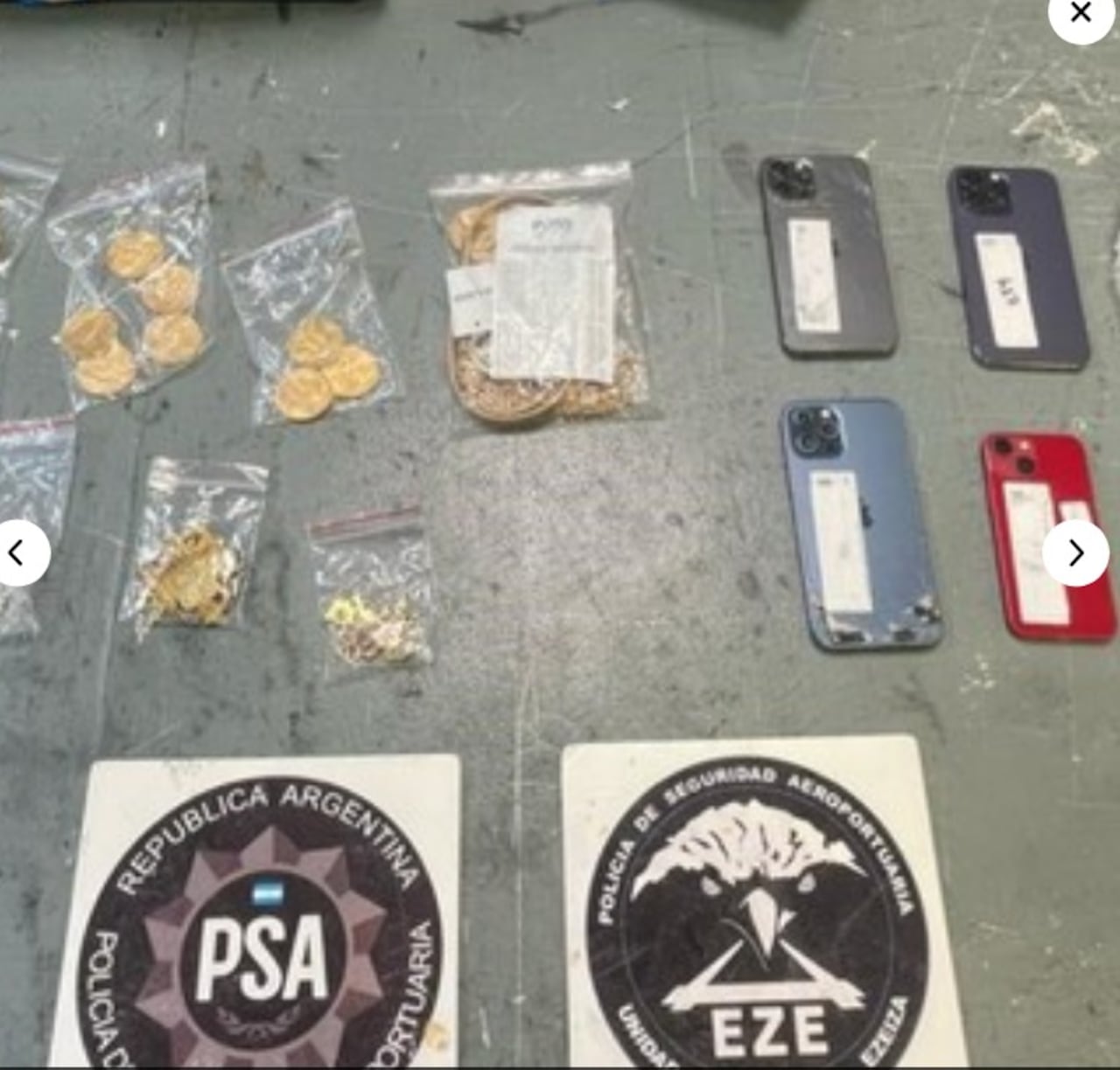 Azafata argentina de 64 años es investigada por intento de contrabando de artículos de lujo