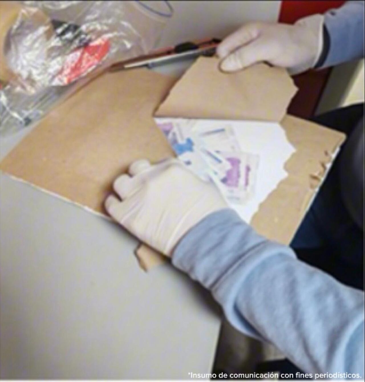 Dinero falso incautado por la Fiscalía.