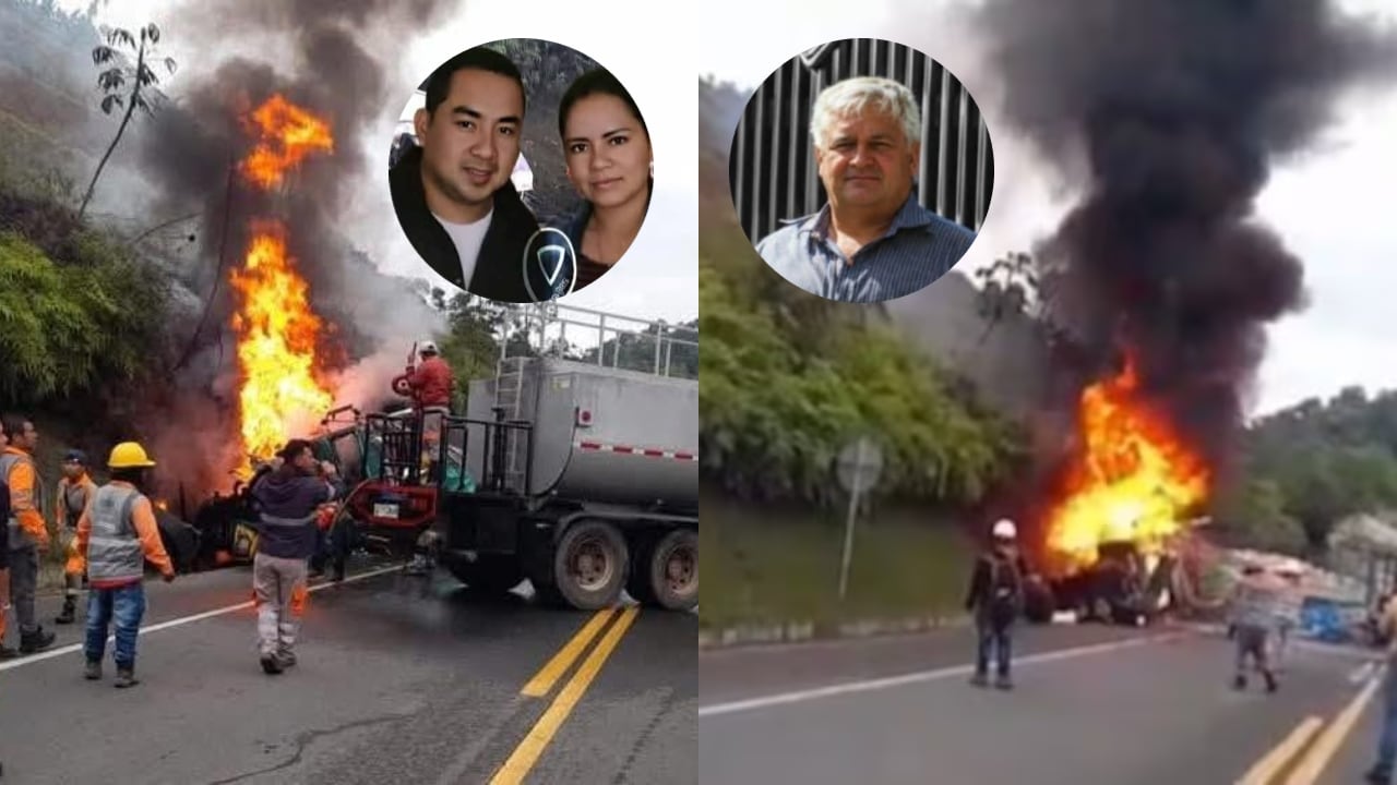 Accidente en la vía Panamericana y algunas de las víctimas.