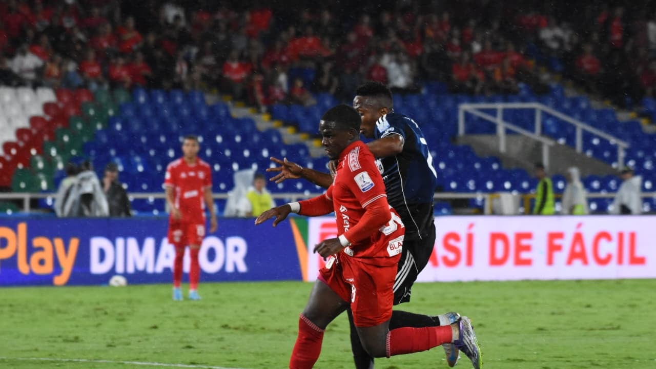 Imagen del partido entre América de Cali y Independiente Medellín por la tercera fecha del Grupo A de los cuadrangulares semifinales del segundo semestre de la Liga Colombiana 2025.