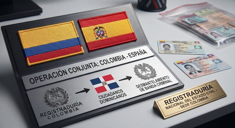 En un operativo conjunto entre las autoridades de Colombia y España fue desmantelada una red que desde la Registraduría expedía documentos falsos a ciudadanos dominicanos.