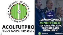 ACOLFUTPRO señala que el Ministerio del Deporte incumple las funciones de inspección, vigilancia y control.