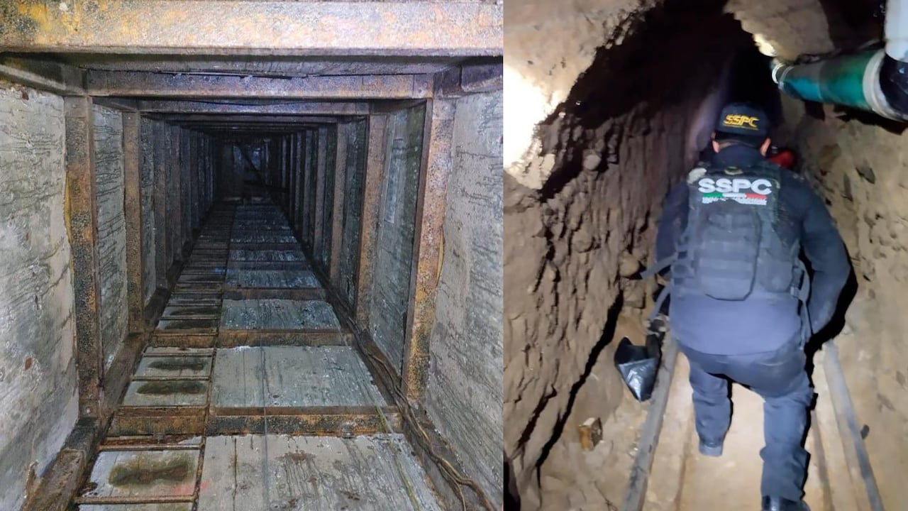 La construcción subterránea fue hallada en una vivienda de la colonia Nueva Tijuana y se extendía hasta territorio estadounidense.