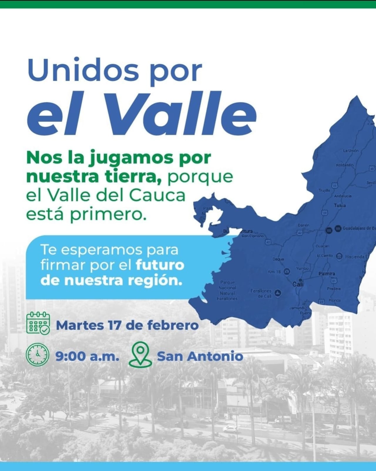 Esta es la convocatoria con la que los promotores buscan que los vallecaucanos asistan al encuentro.