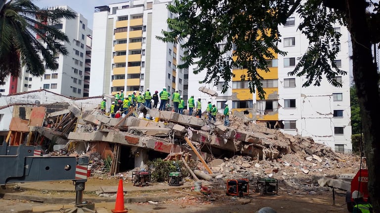 Edificio Cantabria, sur de Cali, tras el terremoto