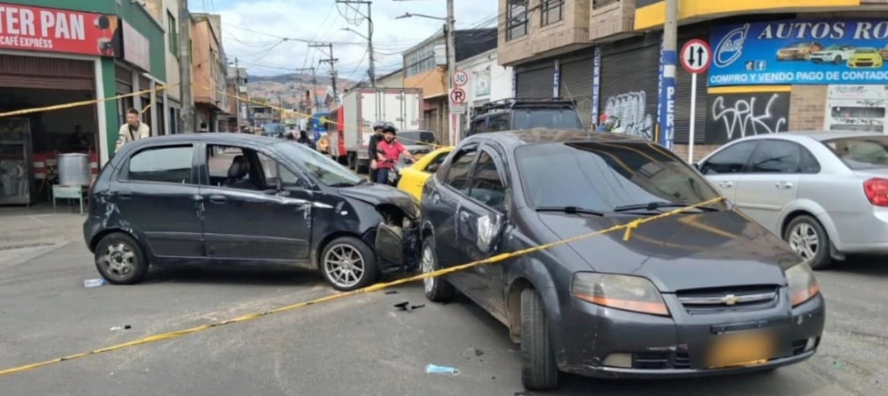 Los vehículos que al parecer fueron hurtados en Bogotá.