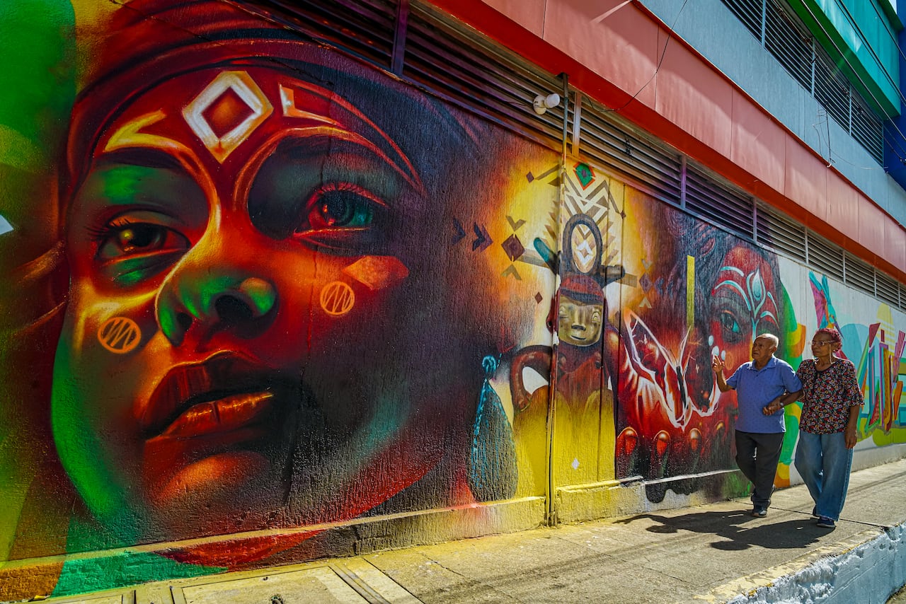 Festival de Arte Urbano ´Entre Montañas´, Vijes Visible, campaña organizada por la Fundación Sidoc, para visibilizar los municipios del Valle y mejorar el turismo. Foto Jorge Orozco / El País.