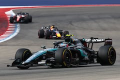 Kimi Antonelli a bordo de su monoplaza en el Gran Premio de Estados Unidos 2026, en Austin.