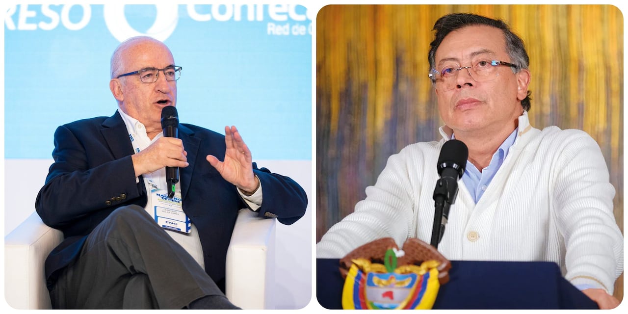 Leonardo Villar, gerente del Banco de la República, y Gustavo Petro, presidente de Colombia.