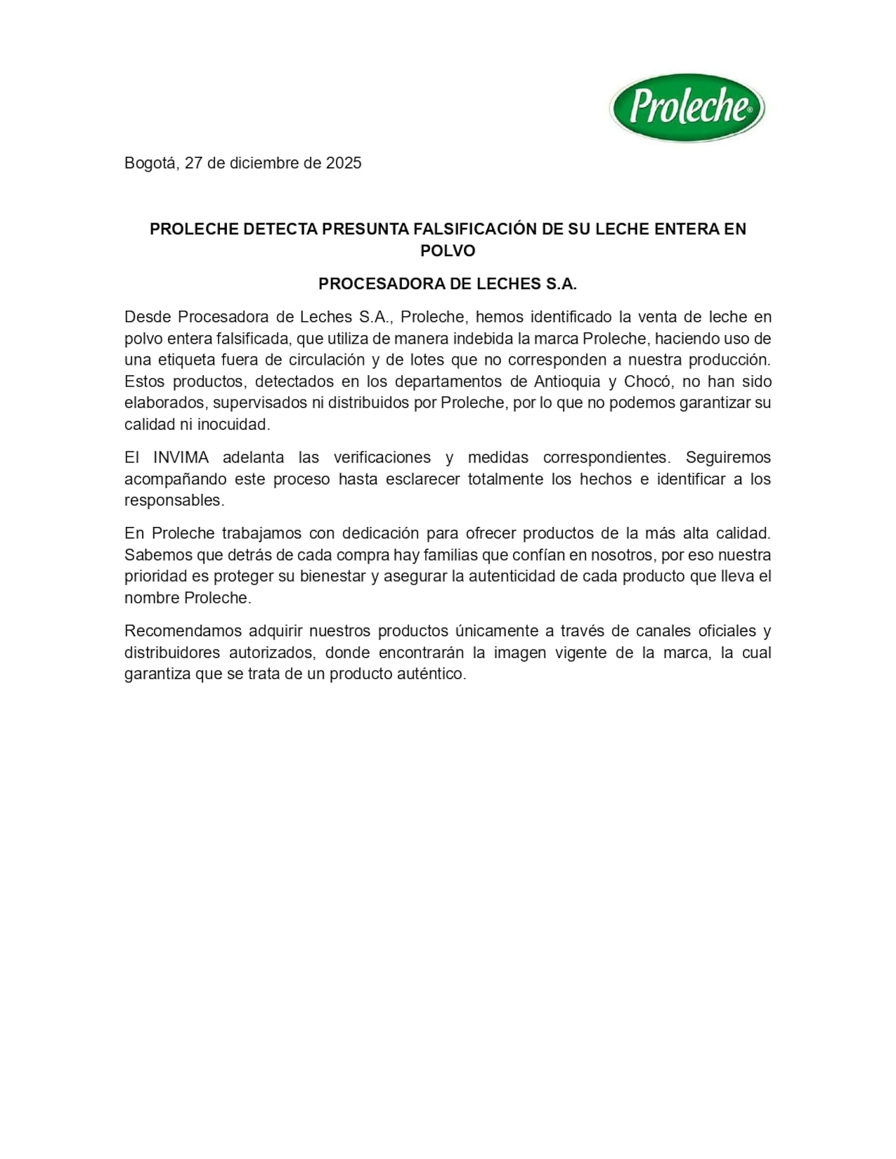 La marca se pronunció sobre esta falsificación.