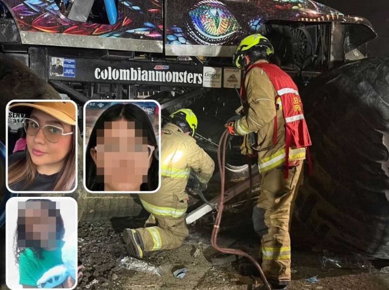 Hellen Mariana Velarde Muñoz, Luna Saray Toro Hurtado y María Camila Fierro perdieron la vida tras el trágico accidente ocurrido durante el evento Monster Truck en Popayán.