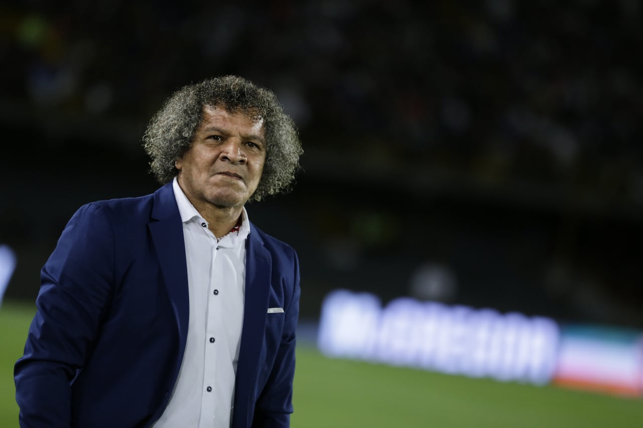 El técnico Alberto Gamero en el Estadio Nemesio Camacho el Campín, donde Millonarios se enfrentó al Santa Fe en la Tercera Fecha del Torneo ESPN 2020.