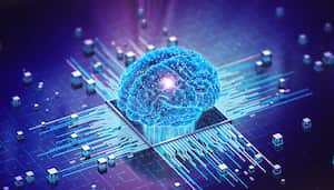 Concepto de IA. renderizado 3D