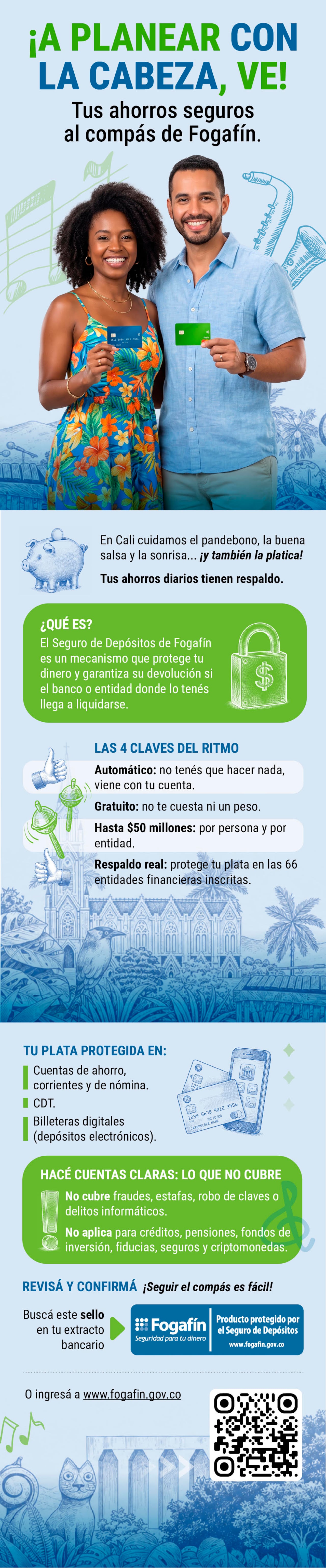 Conozca el mecanismo gratuito que respalda los recursos de los colombianos en el sistema financiero, sus límites de cobertura y las claves para identificar si su entidad está protegida.