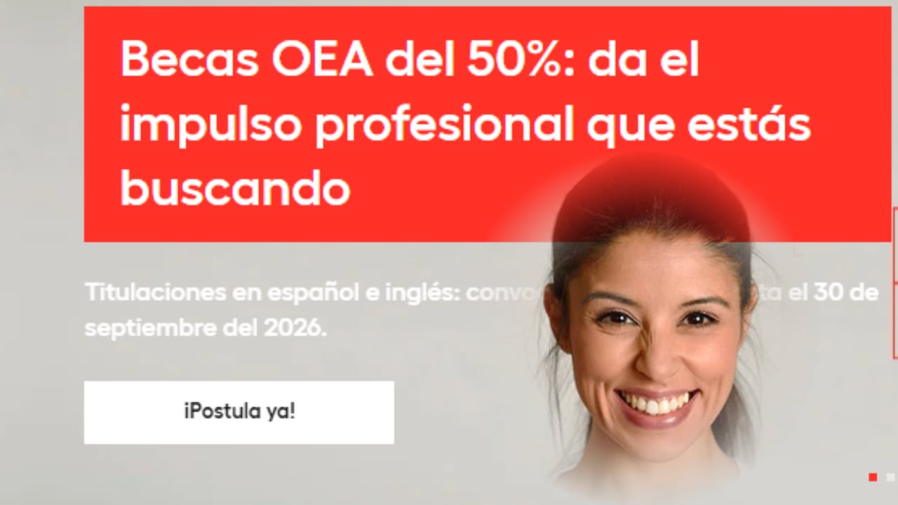 La Universidad Europea y la Organización de los Estados Americanos (OEA). Este programa, bajo el marco de Alianzas para la Educación y la Capacitación (PAEC), ofrece becas del 50 % para diversos posgrados virtuales.