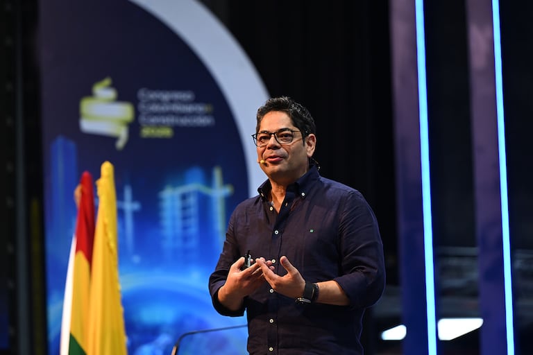 Guillermo Herrera, presidente de Camacol, durante la apertura del Congreso Colombiano de la Construcción: Foto: suministrada por Camacol.