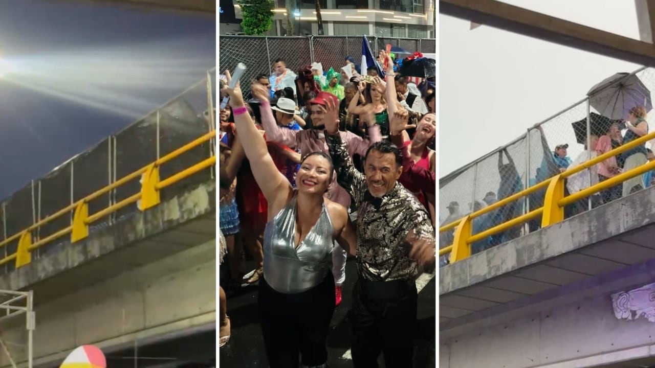 Los ciudadanos instalaron esta lona en el puente de la 50.