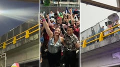 Los ciudadanos instalaron esta lona en el puente de la 50.