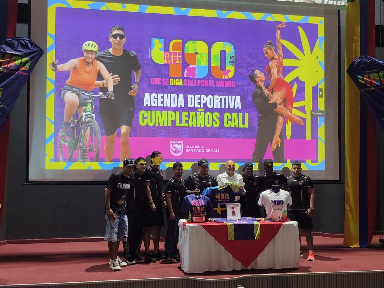 Alexander Camacho Erazo, secretario del Deporte, en el lanzamiento de la Semana Deportiva Cali 490.
