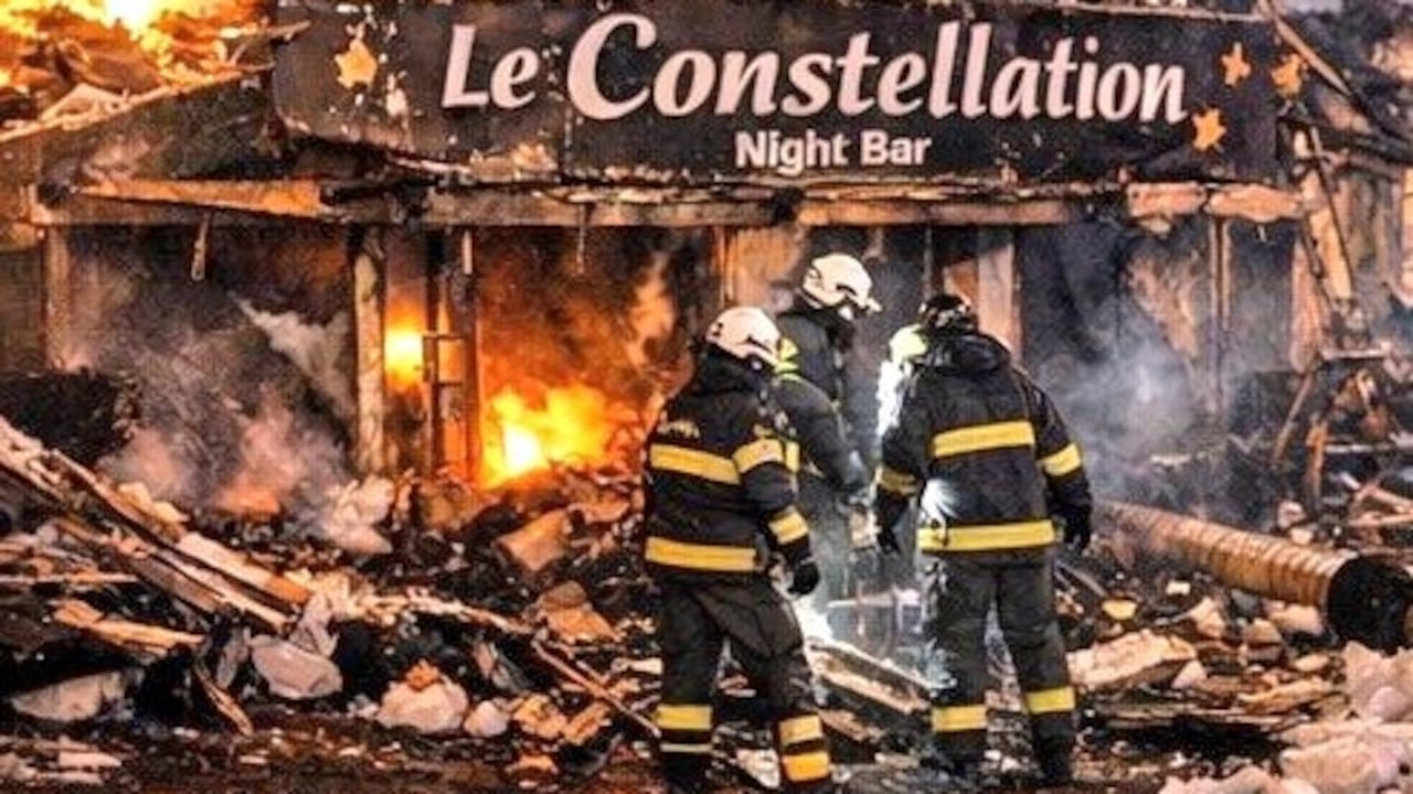 Imágenes captan el instante en que un incendio se desata en el interior del bar Le Constellation en Crans-Montana (Suiza), durante la celebración de Año Nuevo, provocando una tragedia con múltiples víctimas.