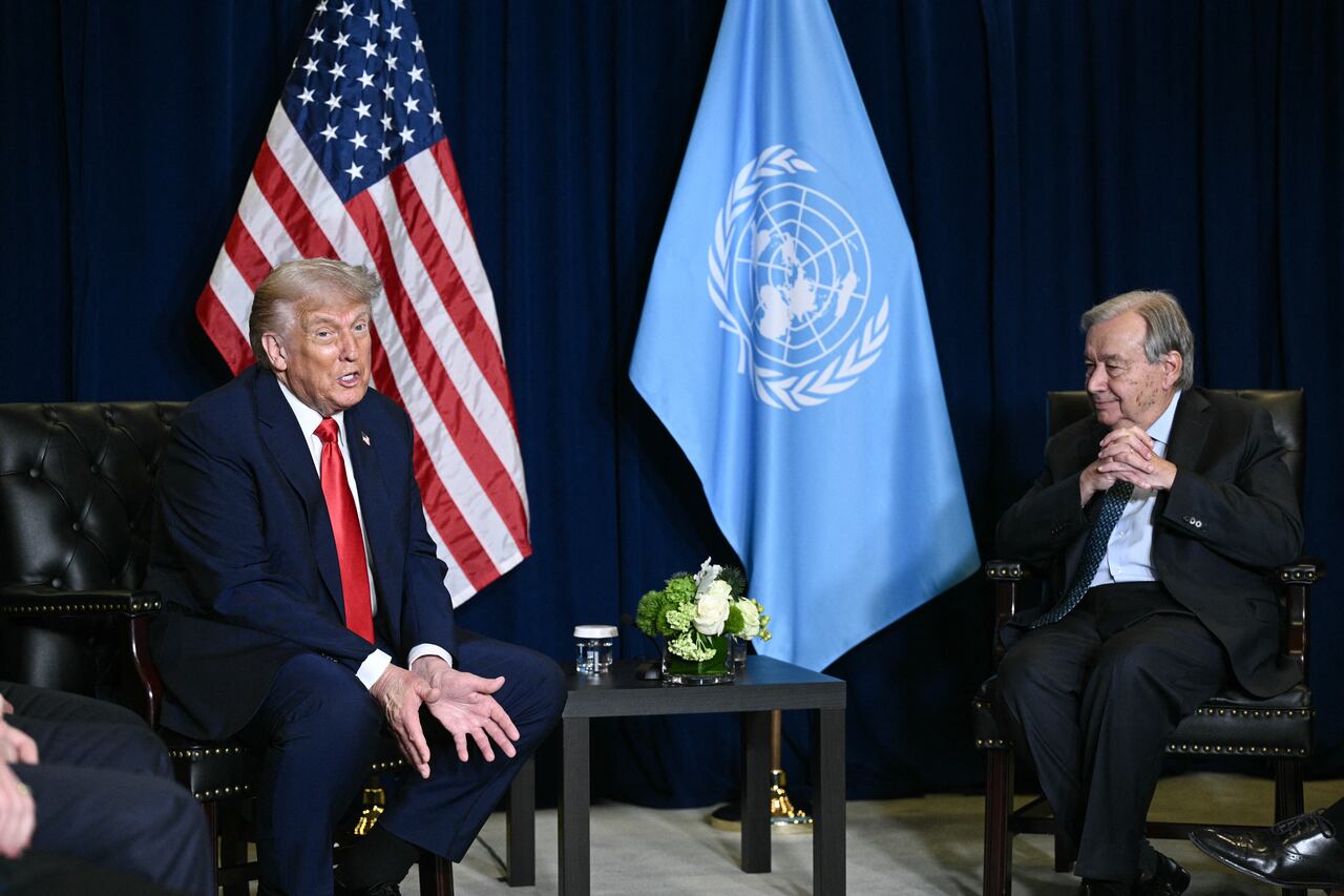 El presidente estadounidense, Donald Trump, se reúne en Nueva York con el secretario general de la ONU, António Guterres.