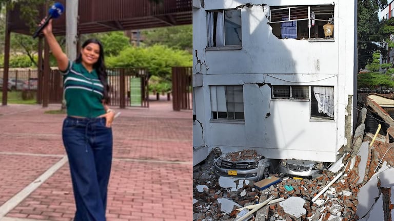 Valentina Gallego es la reportera de Noticias Caracol que resultó damnificada por el terremoto del 10 de agosto.