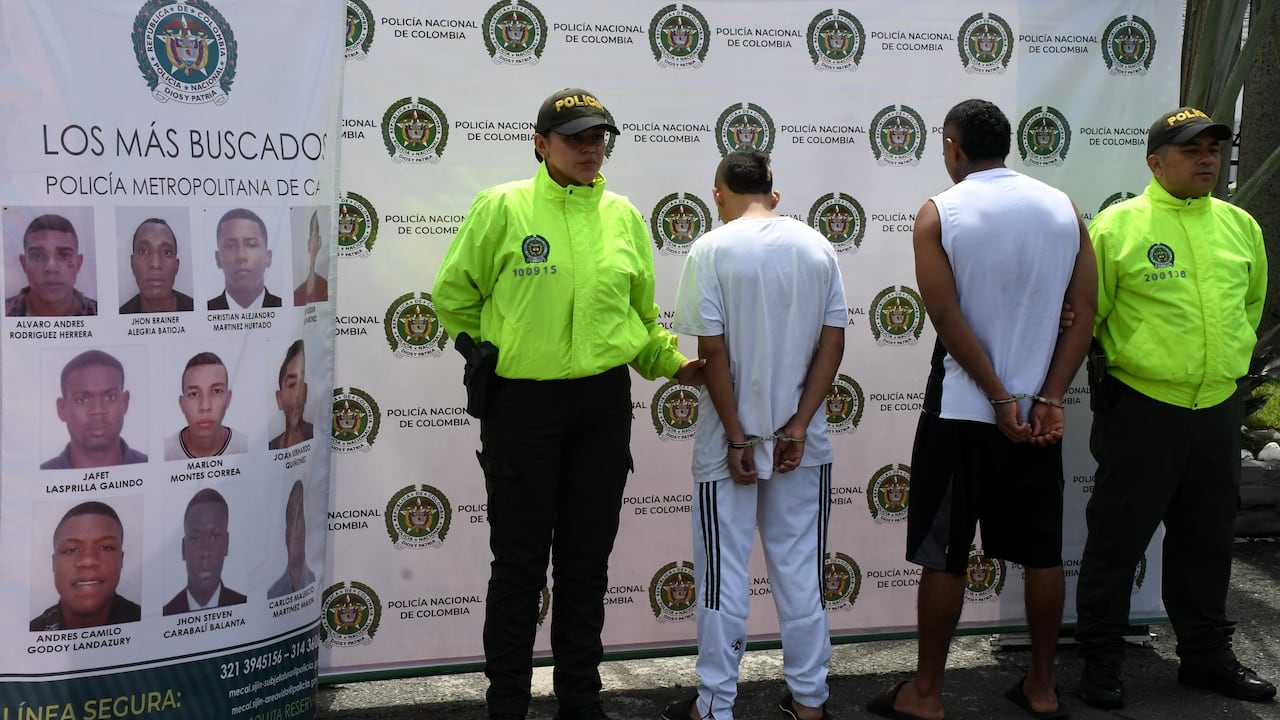 Cali: Capturados dos de los delincuentes más buscados en la ciudad. Fotos José L Guzmán. El País