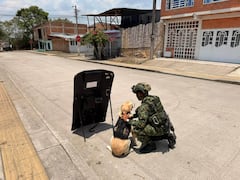 Desactivación de explosivos en Miranda, Cauca, en la mañana de este jueves 8 de octubre de 2026.